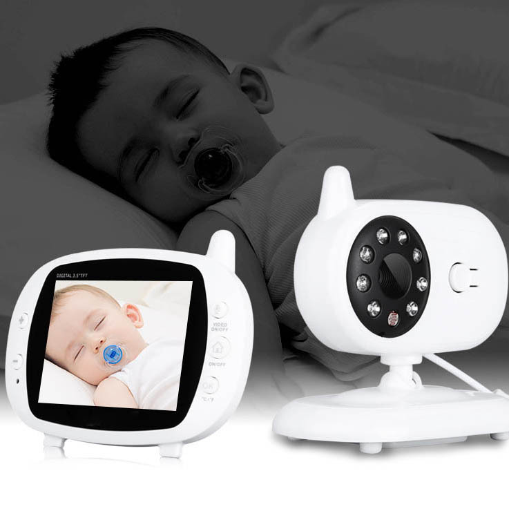 Portable 3 5 Inch Baby Monitor with High Definition Display Secure Real Time Monitoring for Babies Wireless with Night Vision
