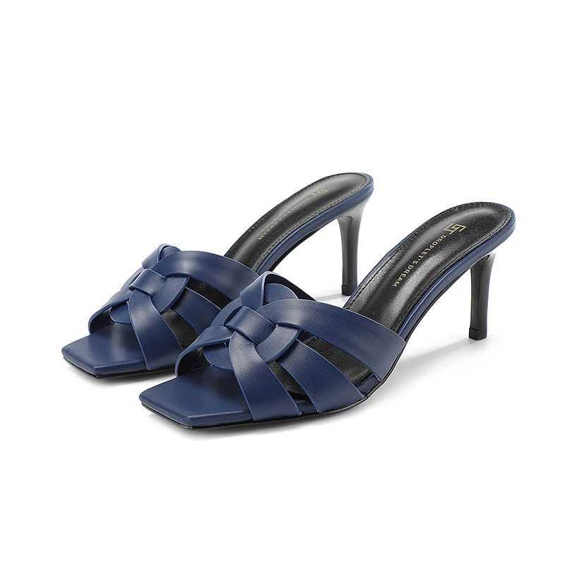 New Summer Wens Open Toe Stiletto heel Shallow Mout Fashion High Heel Sandals hot Casual Solid Color Slippers Z250301