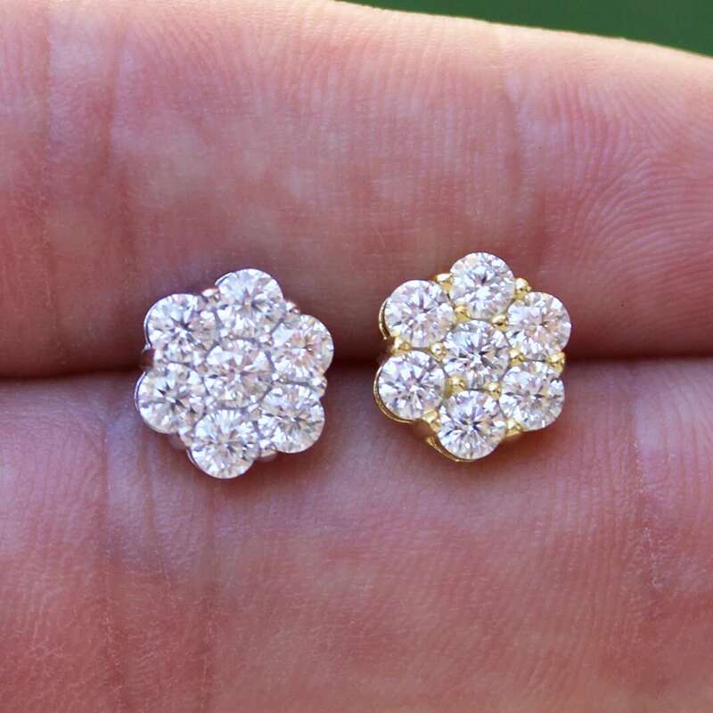 for Women Full Stud Earrings wer D Color Women's Moissanite Set Jewerly