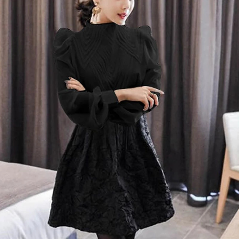 Spring Summer Office Lady Stand Collar Elegant Fashion Chiffon Shirt Femme Long Sleeve Solid All-match Pullover Top Women Blouse 250225