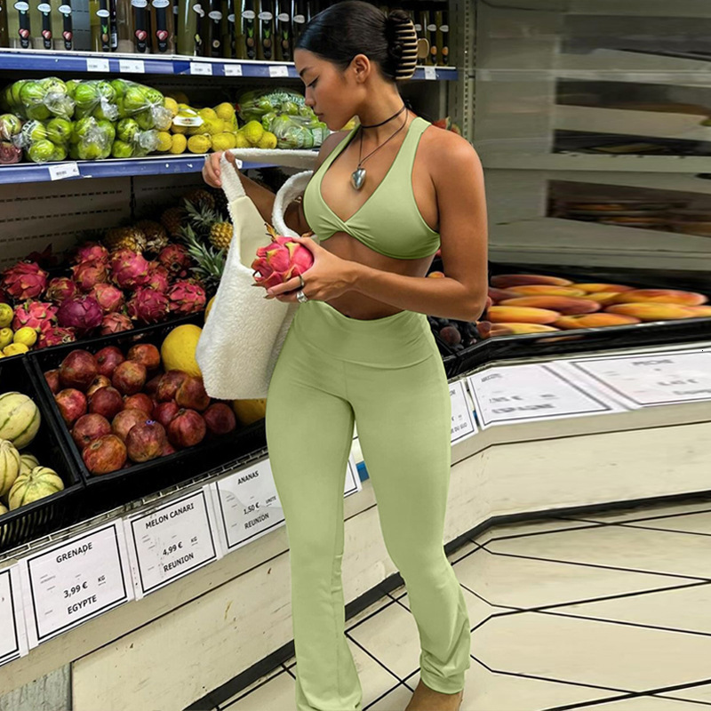 Hot Selling Women's Clothing New Summer New Product Fashionable Sports Yoga Vest Slim Fit Underwear Set