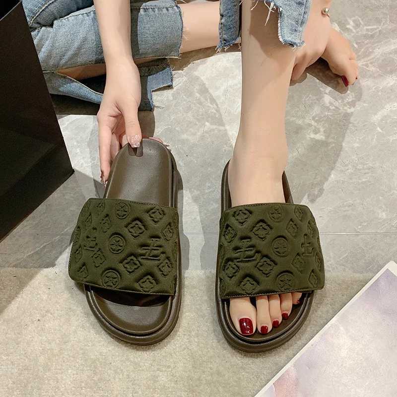 Wen Magic Flat Slippers 2024 Summer New Luxury Brand Platform Sandals Ladies Height Increase Flats Shoes zapatos de mujer Z250301
