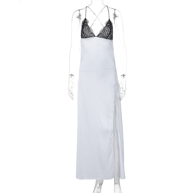 Hot Selling Women's Clothing New Spring/Summer New Product Fashionable And Sexy Backless Lace Up Slit Dress