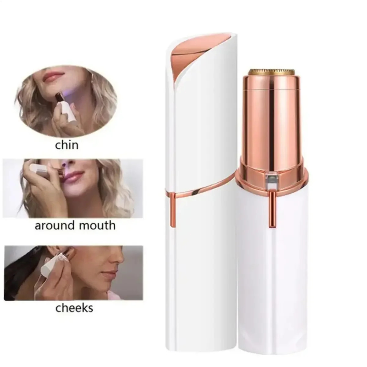 Electric Eyebrow Trimmer Mini Eye Brow Epilator Lipstick Shape Hair Removal Portable Women Painless Razor Shaver Tool 250305
