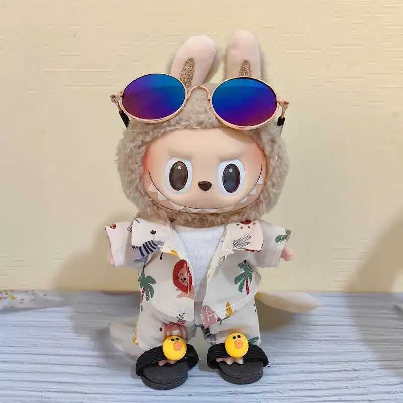 1 set Haii Sle Full-length for 17cm Lababu Clothing Beach Clothes Vinyl Doll Shirt Pants Glasses Suit ShoesXJ250301