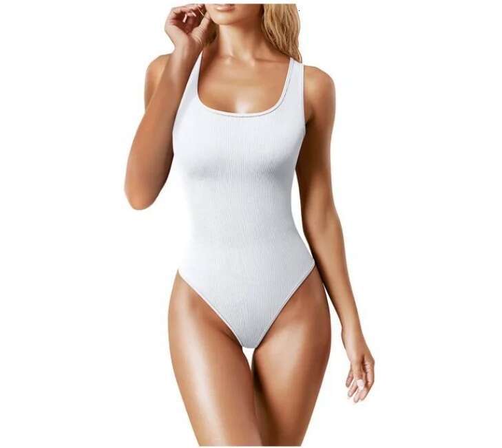 2024 summer solid sexy bodycon women bodysuits female Knit slim casual za bodysuit chic lady club short playsuits femme