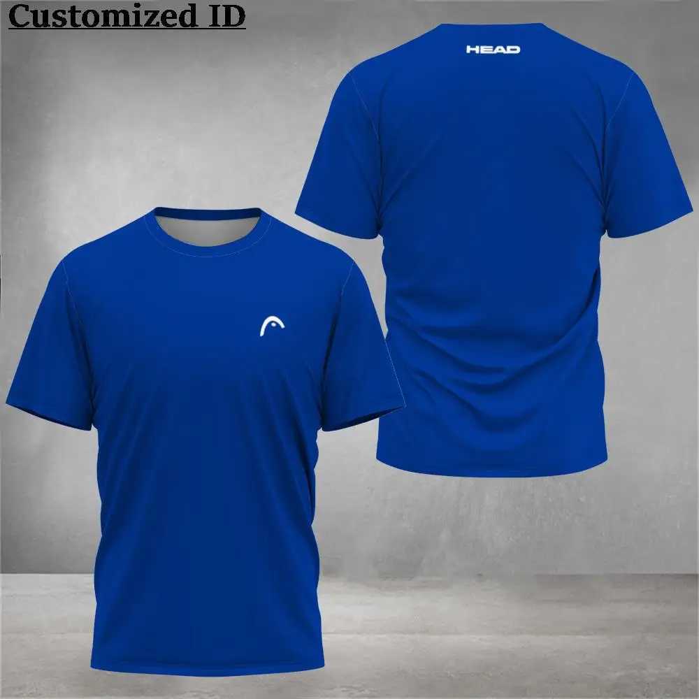 Mens And Womens Fitness Short Sleeve Childrens Solid Color Printed Tennis Clothing Breathable T-shirt Can Be Customized NameT250228