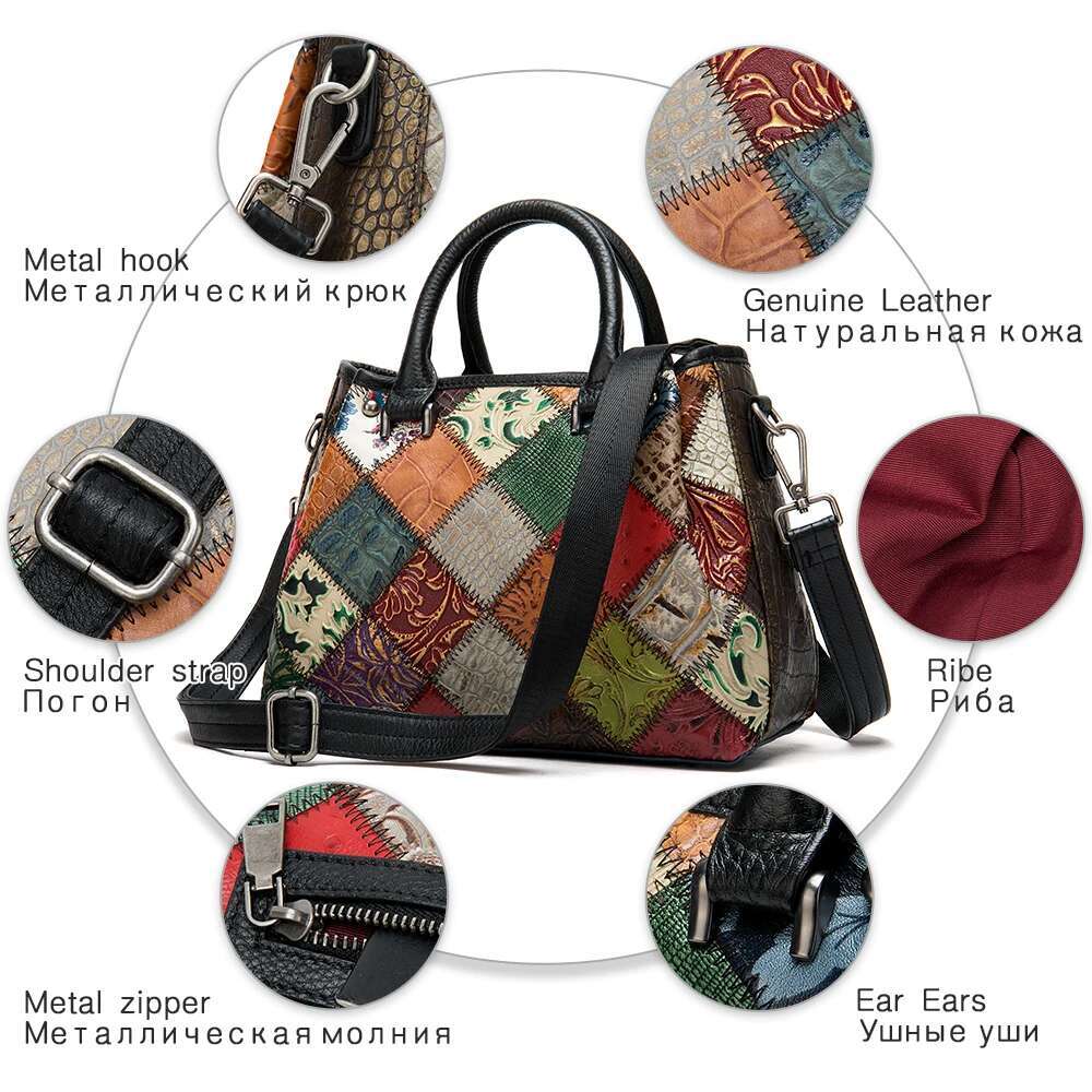 Hot Fashion Woman Handbags Woman Designers Patchwork Tote Bag Colorful Female Shoulder Bags Handbag