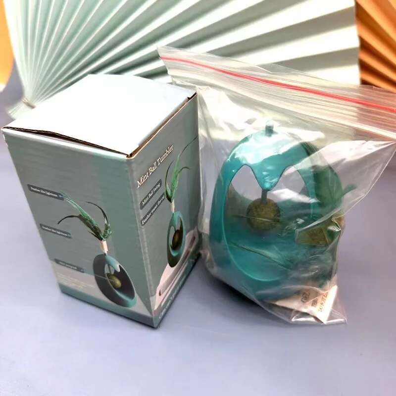 Update Mint Ball Tumbler Training For Kitten Pet Supplies Feather Teases Toy Cat Toys Interactive