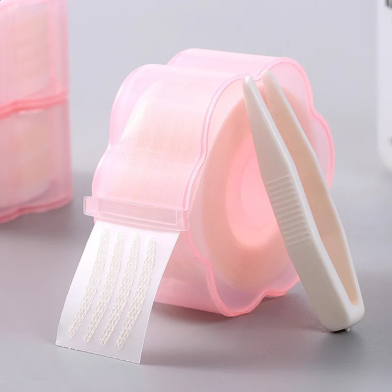 360/600pcs Invisible Double Eyelid Tape Heart Round Roll Mesh Breathable Invisible Double Eyelid Patch Clear Big Eye Beauty Tool 250224