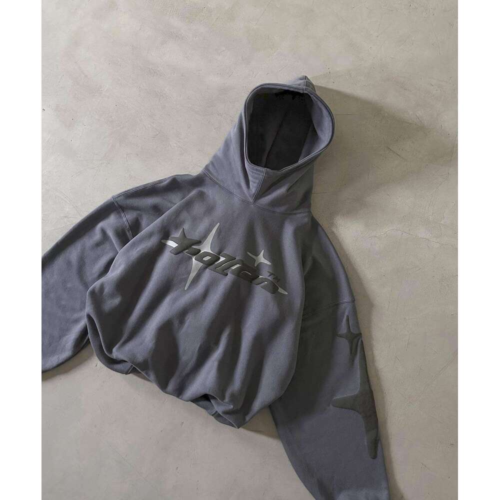 American street men's and women's loose hoodie Y2K star letter print casual trendy design high neck top gift for man