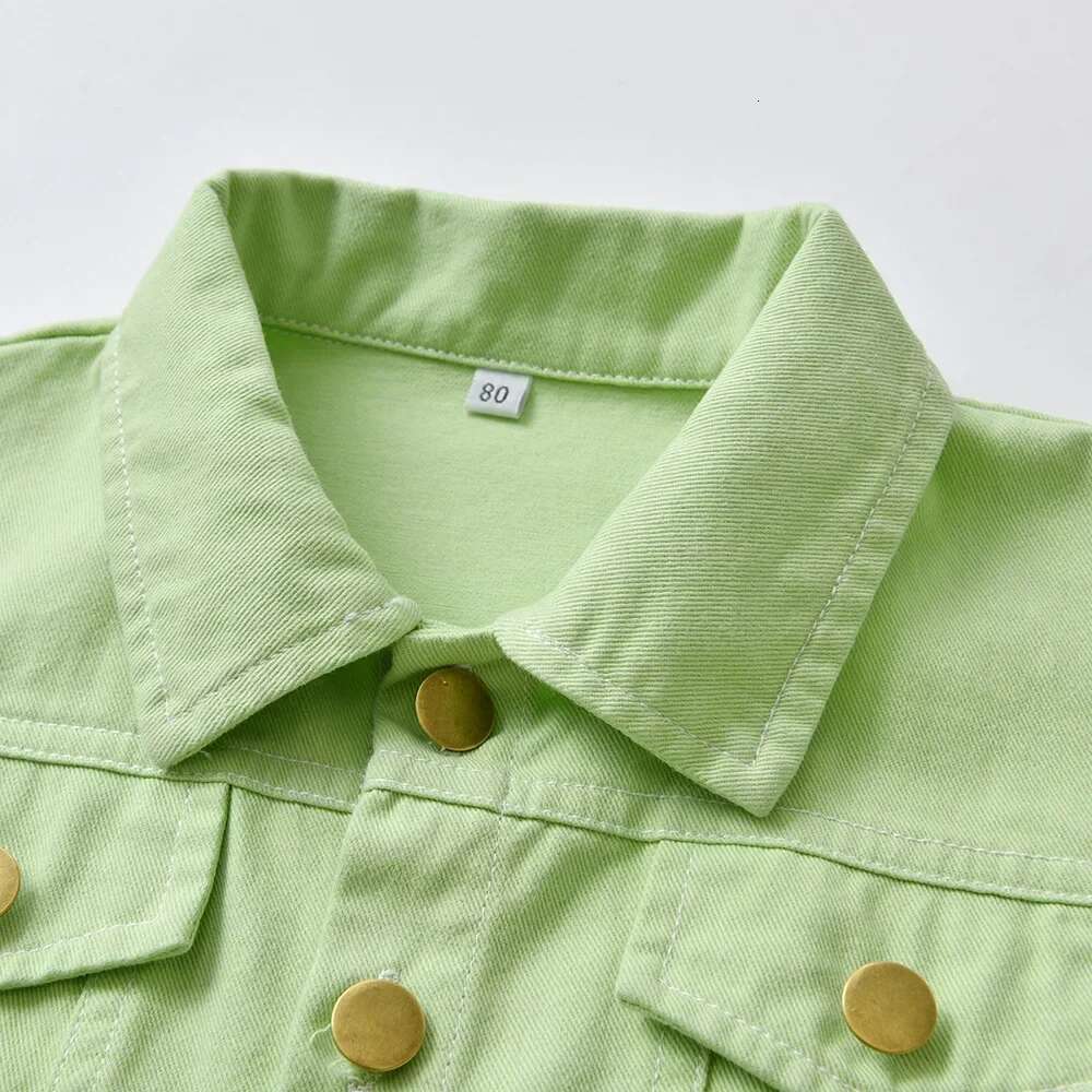 Ddmyshoesvip Korean Version Children S Classic Candy Colored Denim Jackets Baby Boys And Girls Spring Autumn Jeans Coat Cow Boy