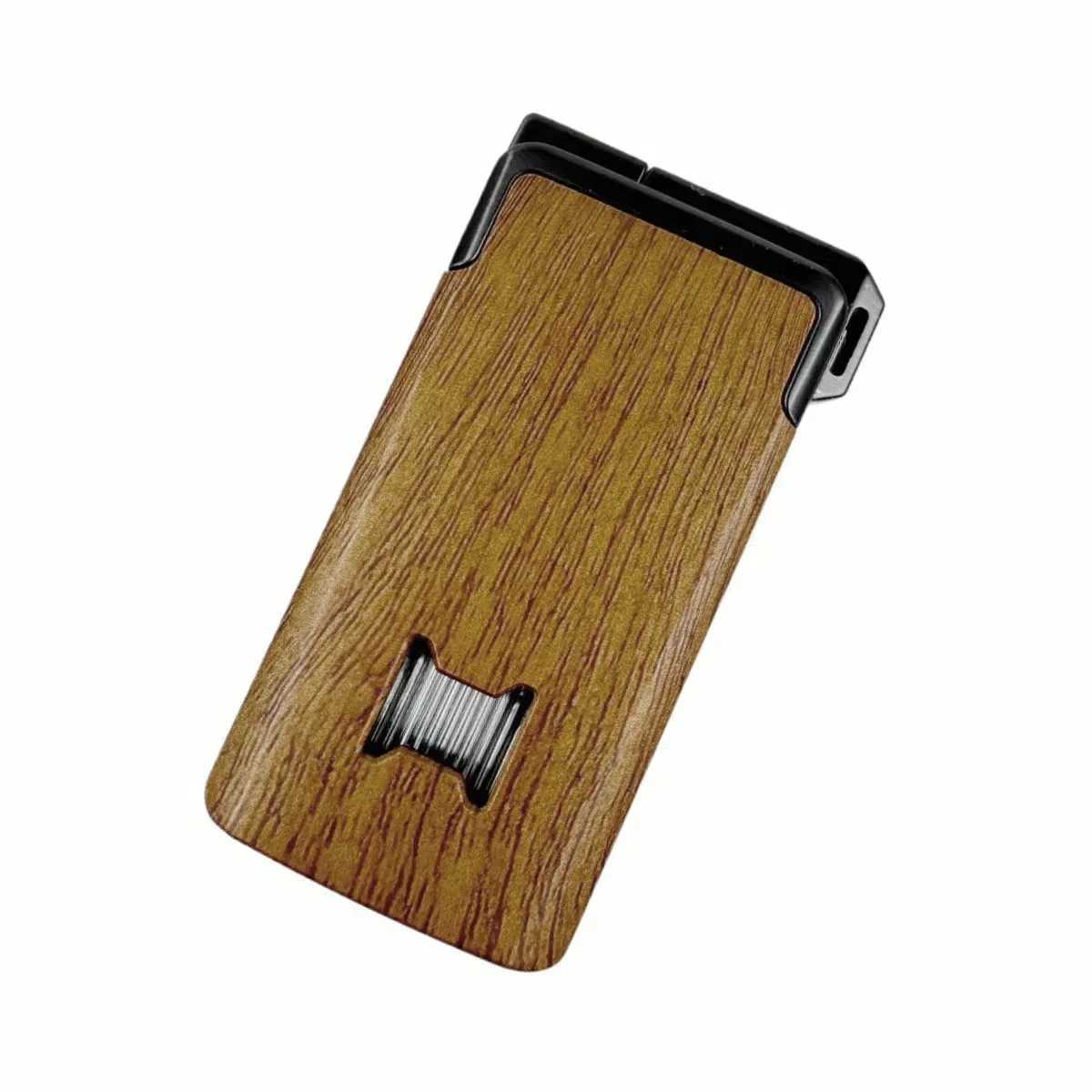 Windproof Dual-Flame Refillable Butane Torch Lighter with Adjustable Jet Wood Grain Design Cigarette Accessory Man Dad giftT250301