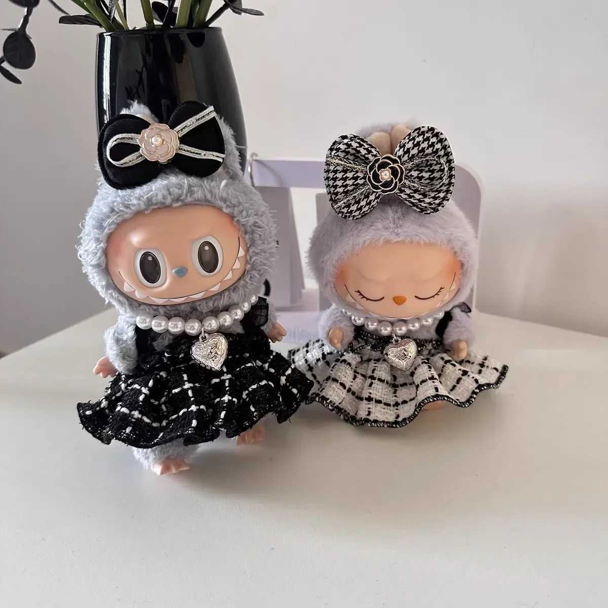 17cm Mini Plush DollS Clothes Outfit Accessories For Korea Kpop Exo Labubu Idol Strap skirt Clothing Gift W250301