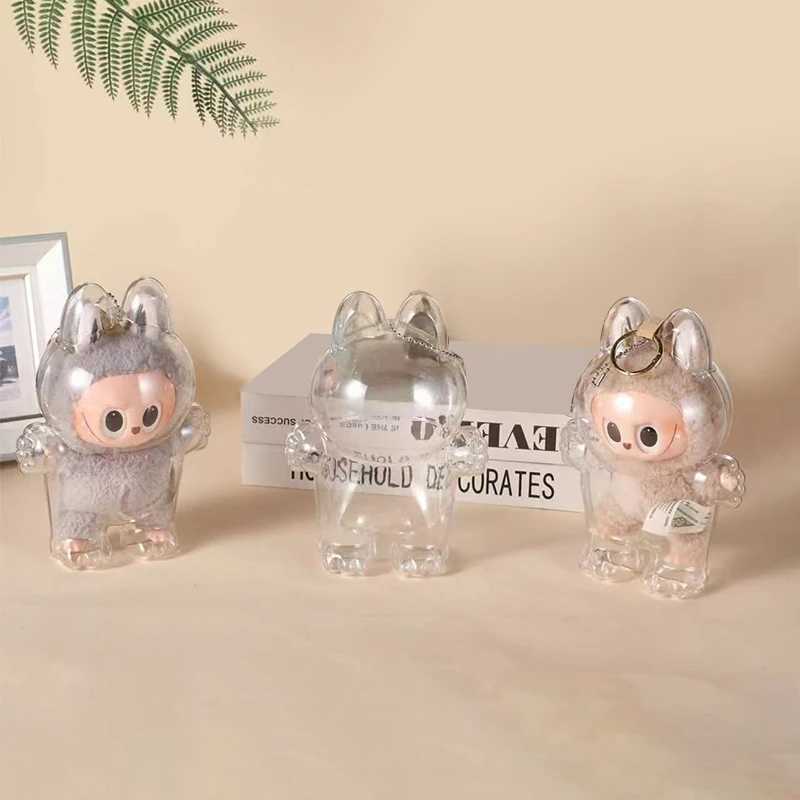 Labubu Transparent Protective Storage Case Plush Dolls Display Bag Organizer Box W250301