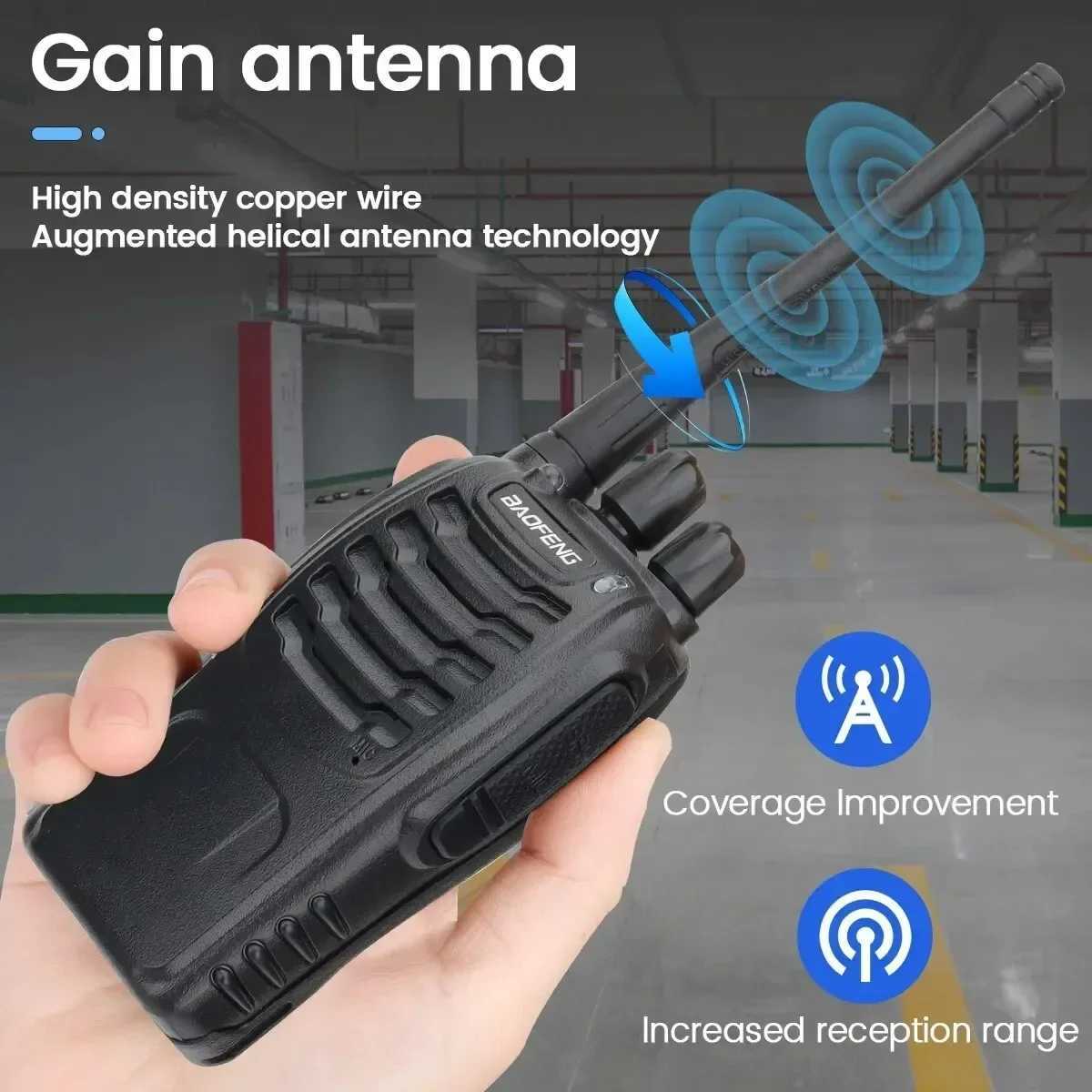 Baofeng 6Pcs BF 888S Walkie Talkie UHF 400 470MHz Long Range Two Way Ham Ras Transceiver for Hunting Hotel Z250221