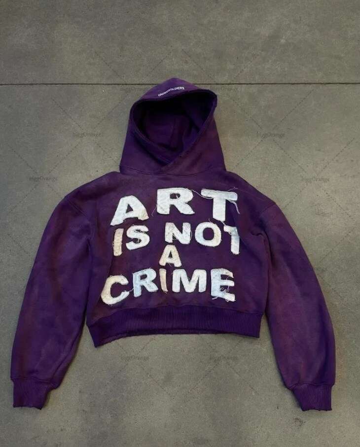 Fashion Letter Patch Show Loose Hoodie, Unisex Trendy Hoodie