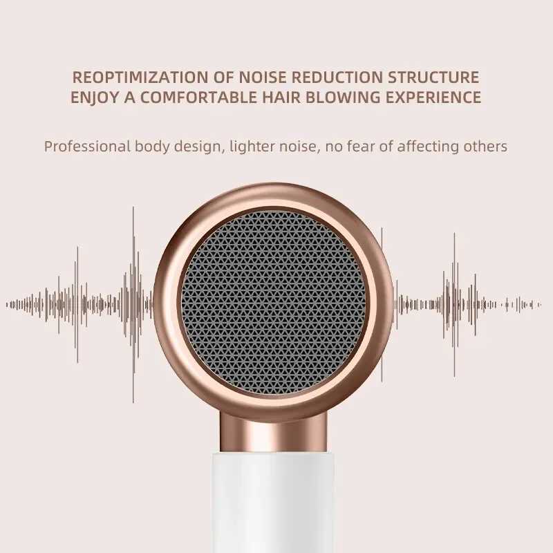 New Arrival Hair Dryer High-Speed Electric Turbine Airflow Low Noise Constant Temperature Quick Drying Suitable For Home Salons Z250301