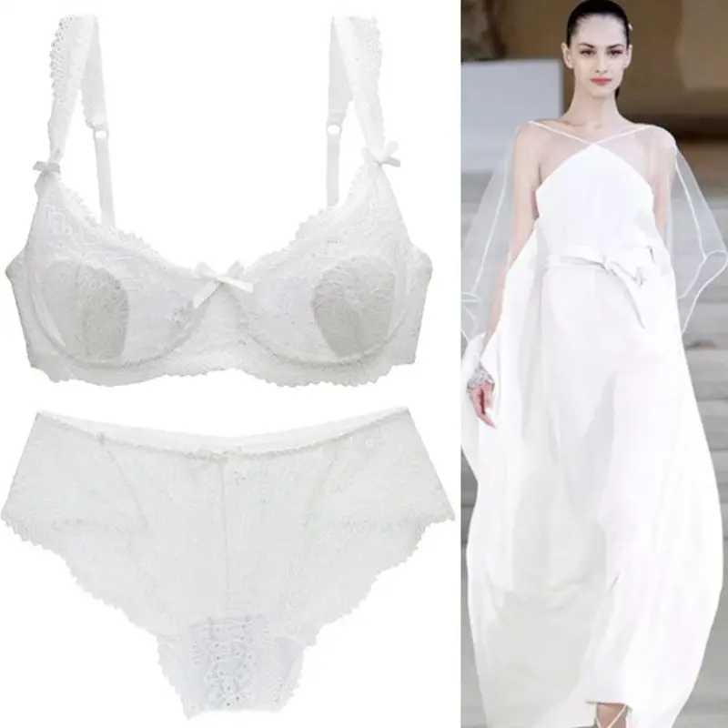 Sexy bra set womens floral embroidery ultra-thin thick underwear lace underwear push type ABCD cup underwearXJ250301