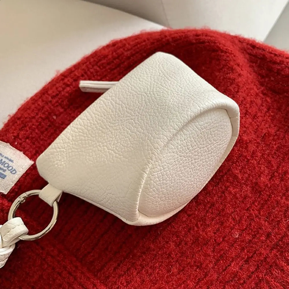 PU Leather Hanging Neck Coin Purse Lipstick Earphone Pouch Makeup Storage Lanyard Wallet Korean Style Card Holder 250228