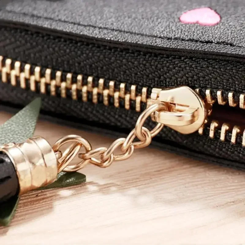 1 piece womens small wallet womens mini tassel wallet cute short zipper cute Pu leather coin wallet womens hand-held wallet 250228