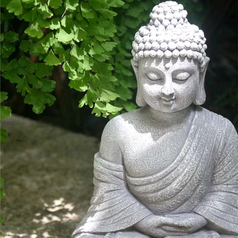New Vintage Buddha Statue Indoor Outdoor Garden Zen Buddhism Figurine Sculpture Home Office Store Decor Ornament
