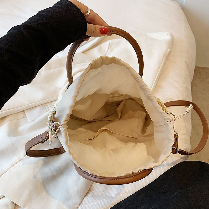 Summer Straw 2025 New Style Crossbody Fashion Handheld Vegetable Basket Weaving Beach Vacation Bag #swissmilitary