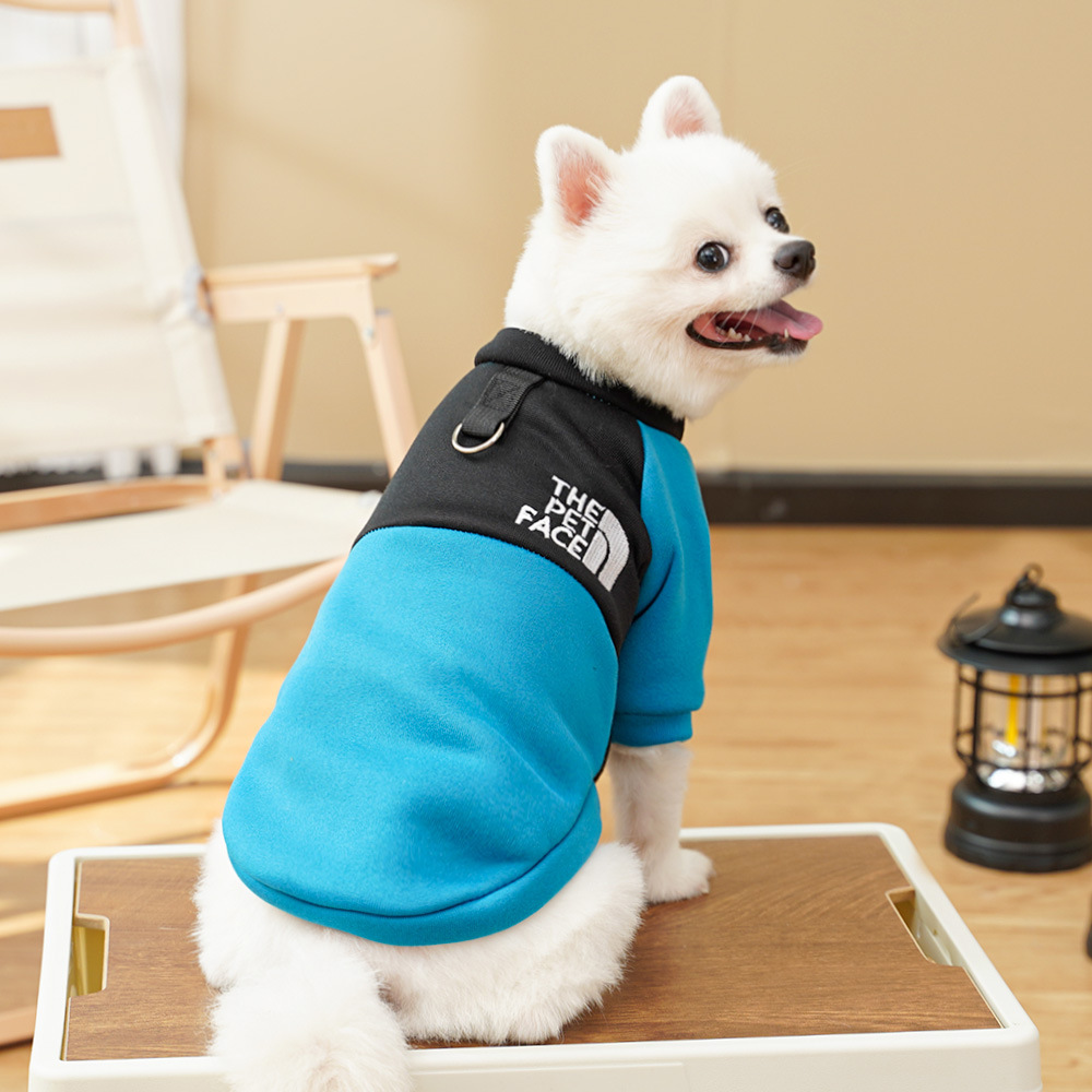 Trendy Soft Dog Clothes with Embroidered Version of THE DOG FACE Logo, Perfect for Everyday Wear, Comfortable and warm Dog Shirt for Various dog breed