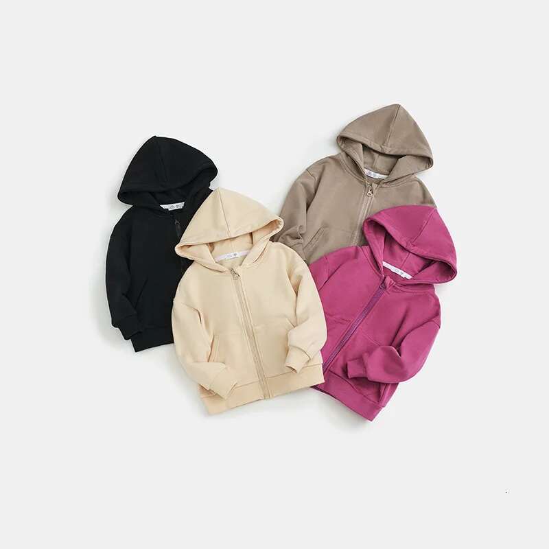 Ddmyshoesvip Autumn Baby Girls Sweatshirt Cotton Long Sleeve Solid Children Hoodies Loose Candy Color Young Kid Girl Outerwear Coat
