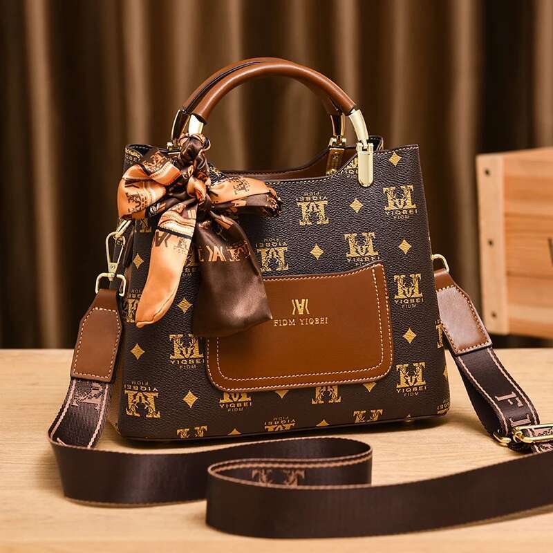 Geometric Pattern Handbag, Elegant PU Leather Purse, Women'scrossbody Bag With Pendant designer handbags women