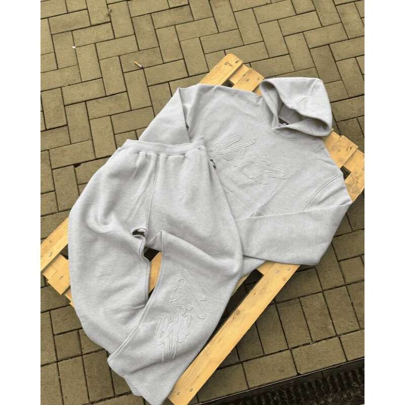Y2k Casual Hoodie Suit American Style High Street Alphabet Patch Versatile Streetwear Trendy Retro Hip Hop Men Women Sportswear