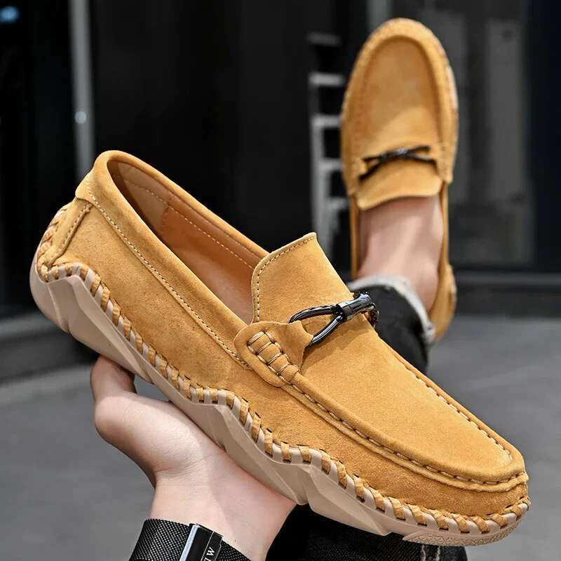 Loafers 2023 Spring Clasicc Comfy Man Flat Moccasin Fashion Slip-On Boat For Men Casual Shoes