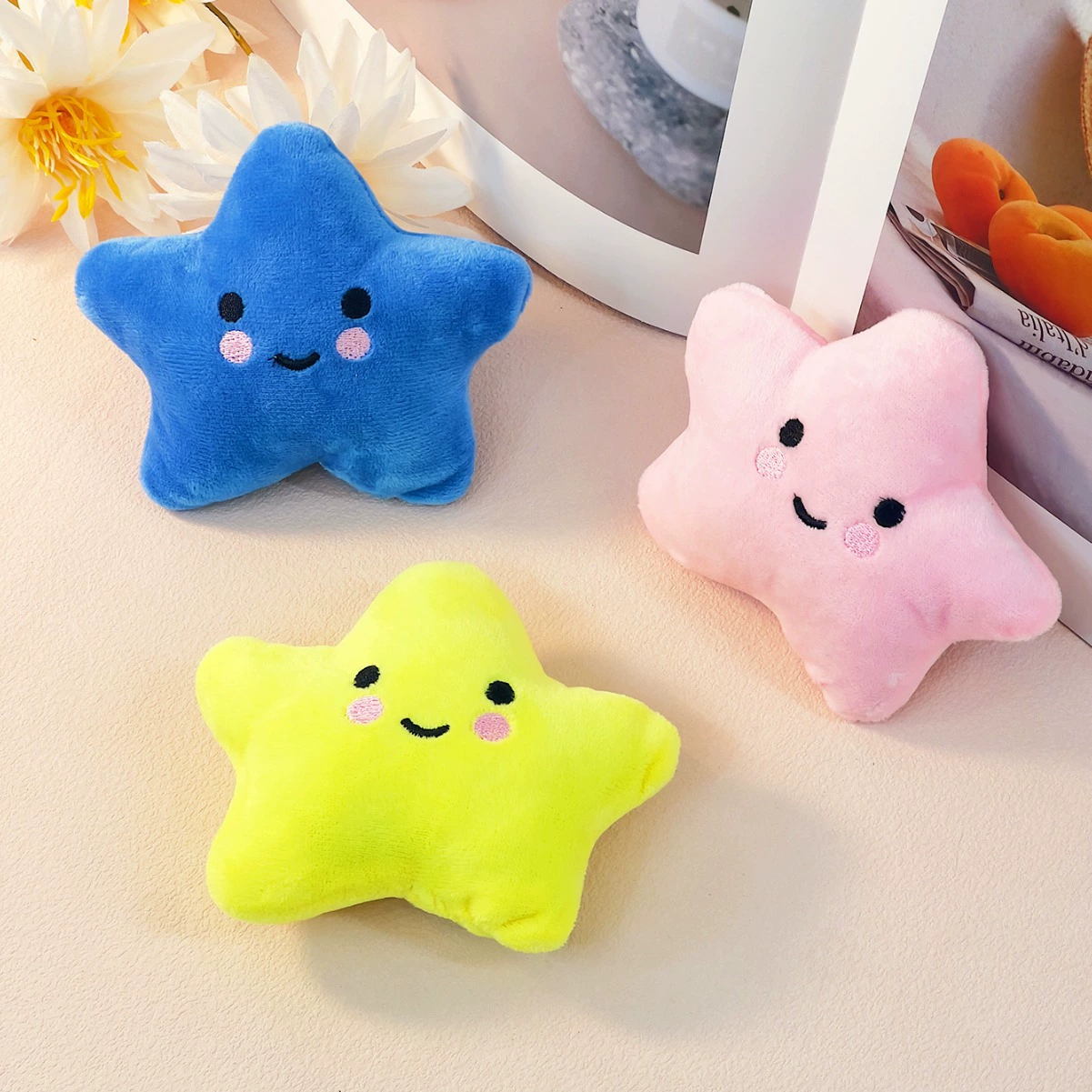 Pet plush dog voice simulation cartoon animal resistant to biting and grinding plush pet toy supplies