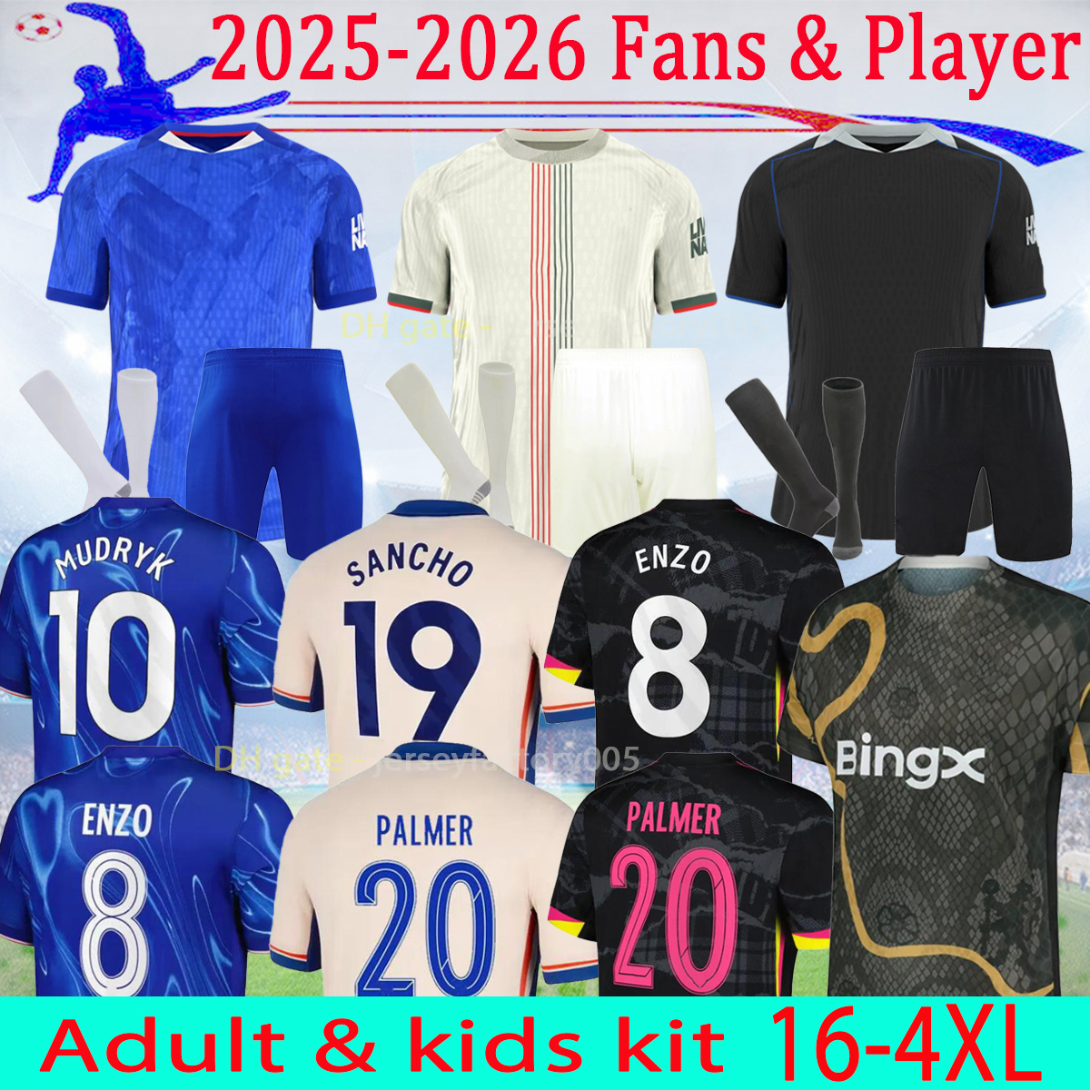 2025 SILVa STERLING CFC soccer jerseys ENZO NKUNKU MUDRYK JAMES WILLAN 25 26 kids kit Home WERNER Away GALLAGHER Camiseta de football shirt 16-4XL