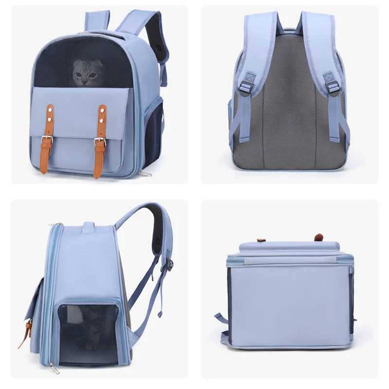 Large Capacity Portable Cat Carrier Backpack Breathable Pet Travel Bag Wear-resistant Foldable Cat Bag for Kitten 250205
