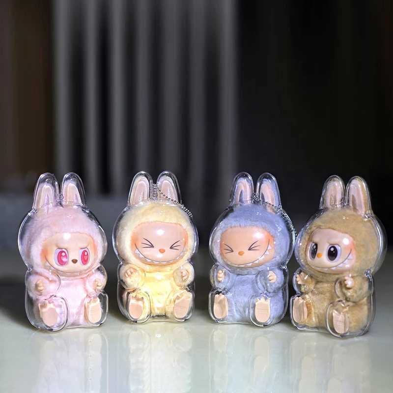 Labubu Transparent Protective Storage Case Plush Dolls Display Bag Organizer Box W250301