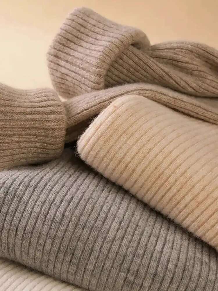 Heliar Fall Turtleneck Sweater Knitted Pullovers Cashmere Jumpers Basic Soft Sweaters For Women 2024 Autumn Winter