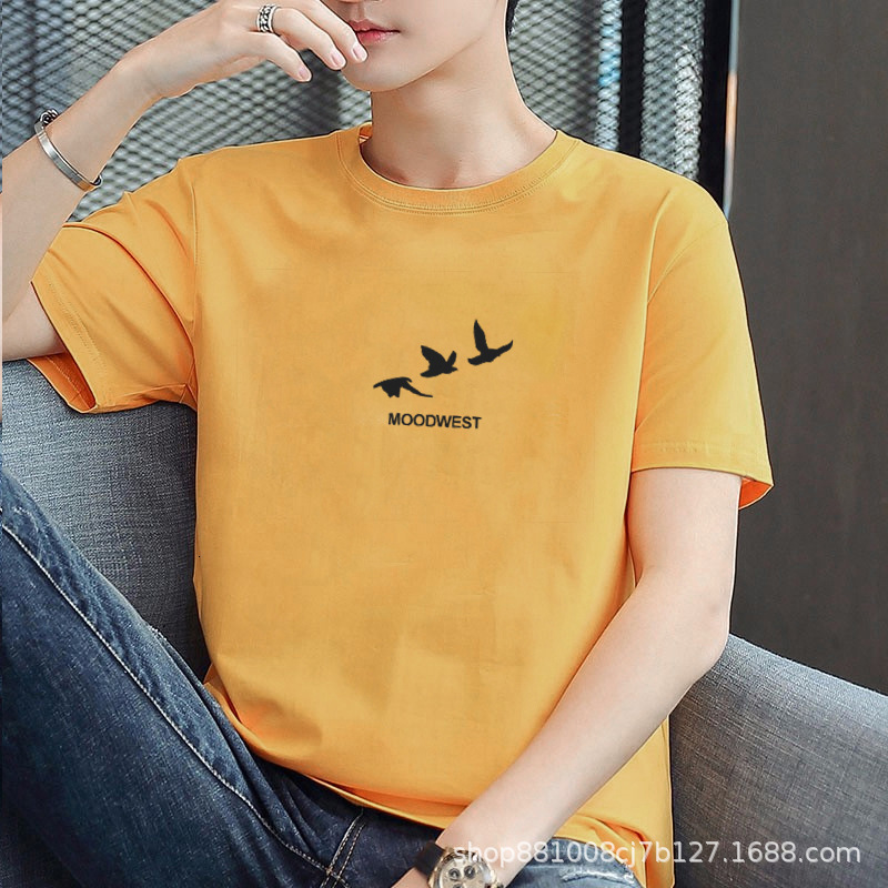Men's Summer New Short Sleeved Youthful Fashion Minimalist Designer T-shirt Women's Loose Casual T-shirt Printed Round Neck Men's Short