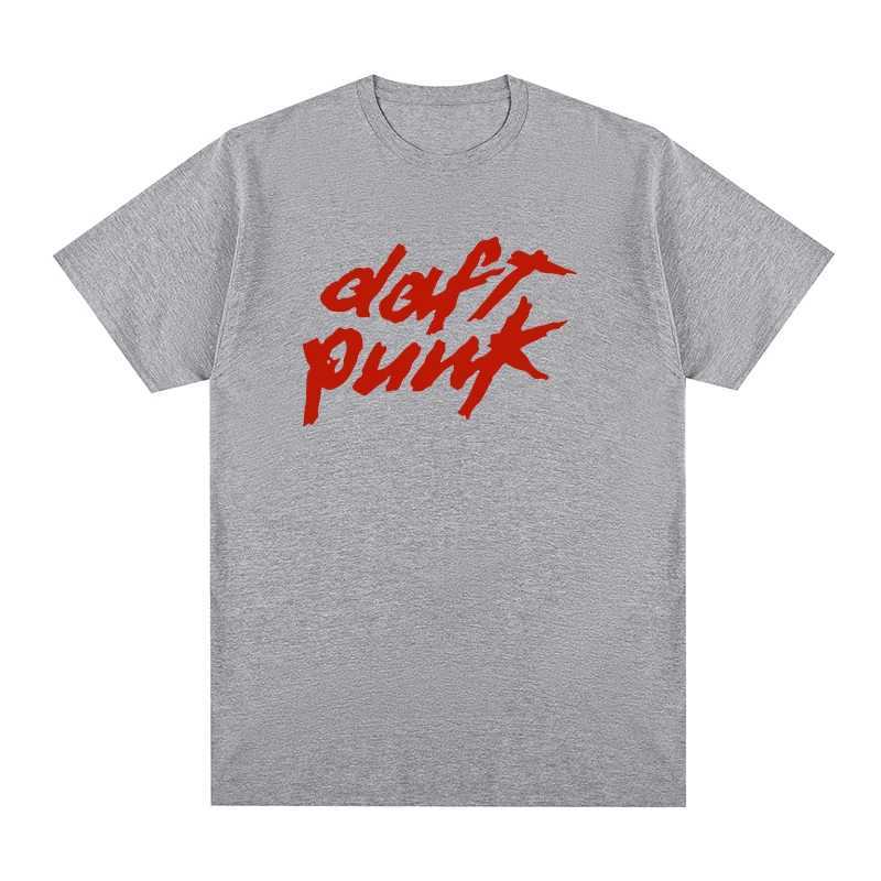 Summer Men Cotton T-Shirt Daft Punk Tops Tees Male Casual Clothing Unisex Women Fashion Solid Color Short Sleeve StreetwearT250307