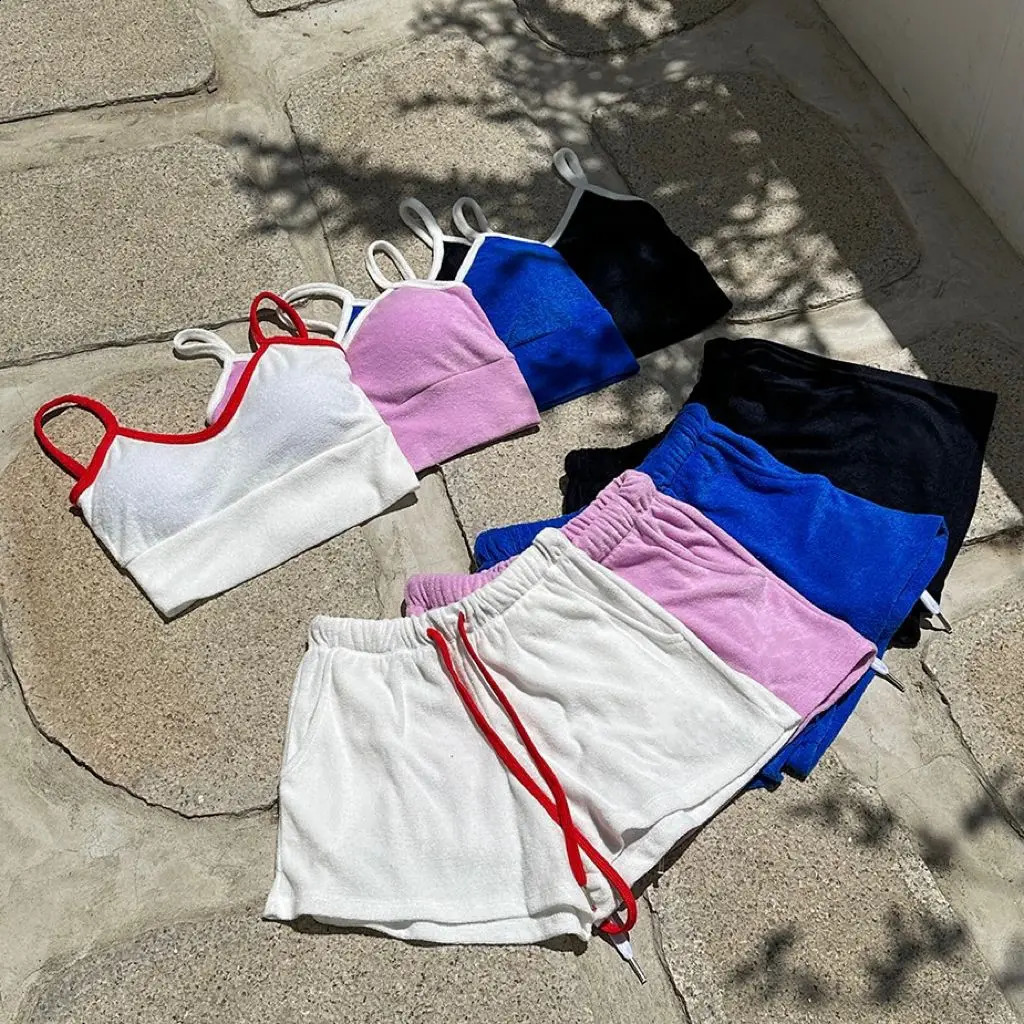 Sexy 2 Piece Royal Blue Bikini 2024 Women Swimsuit Female Swimwear High Waist Shorts Brazilian Korean Beach Bathing Suit 250227