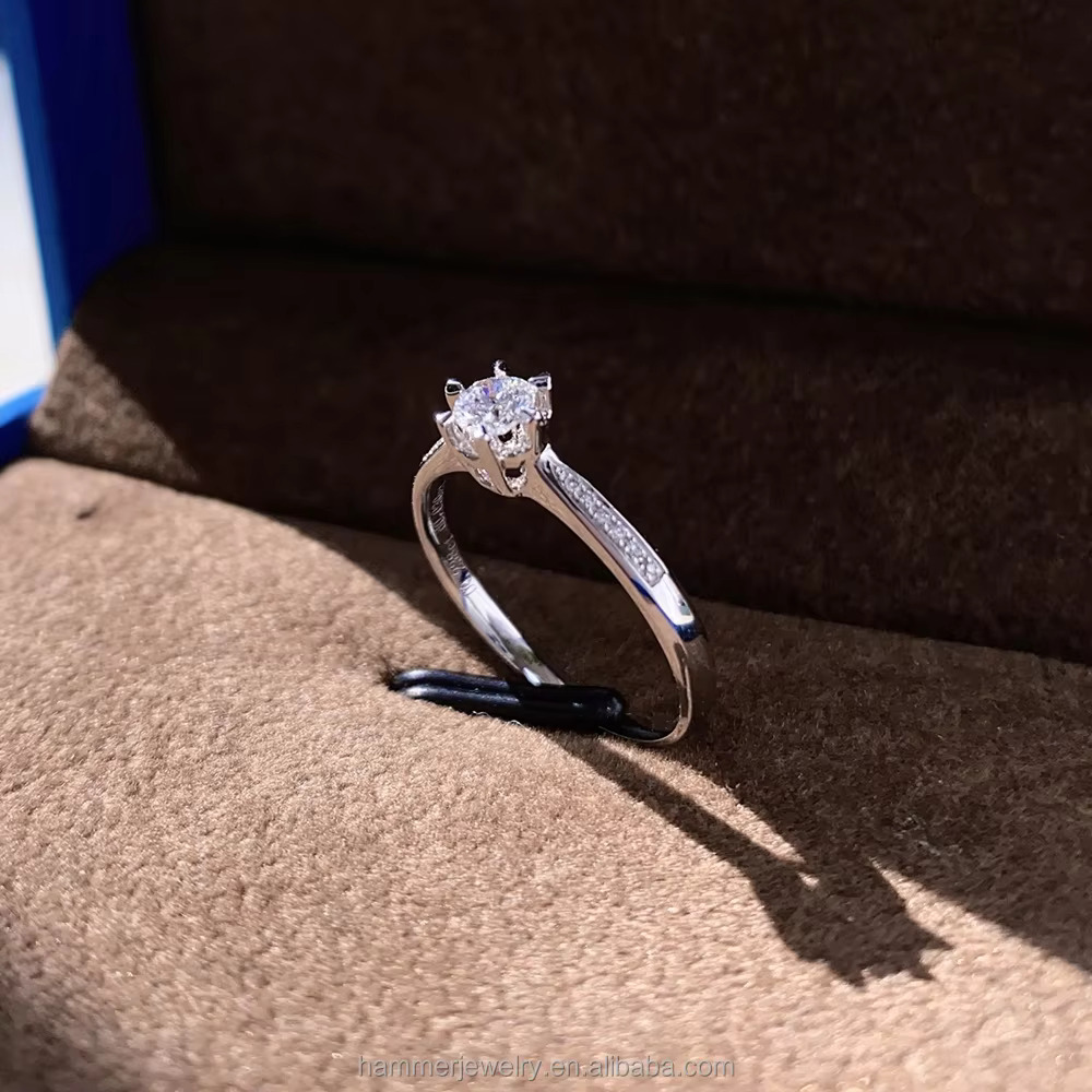 Fine Ring 18K Unisex Engagement Ring Trendy Jewelry for Wedding Anniversary Party Gift Purpose