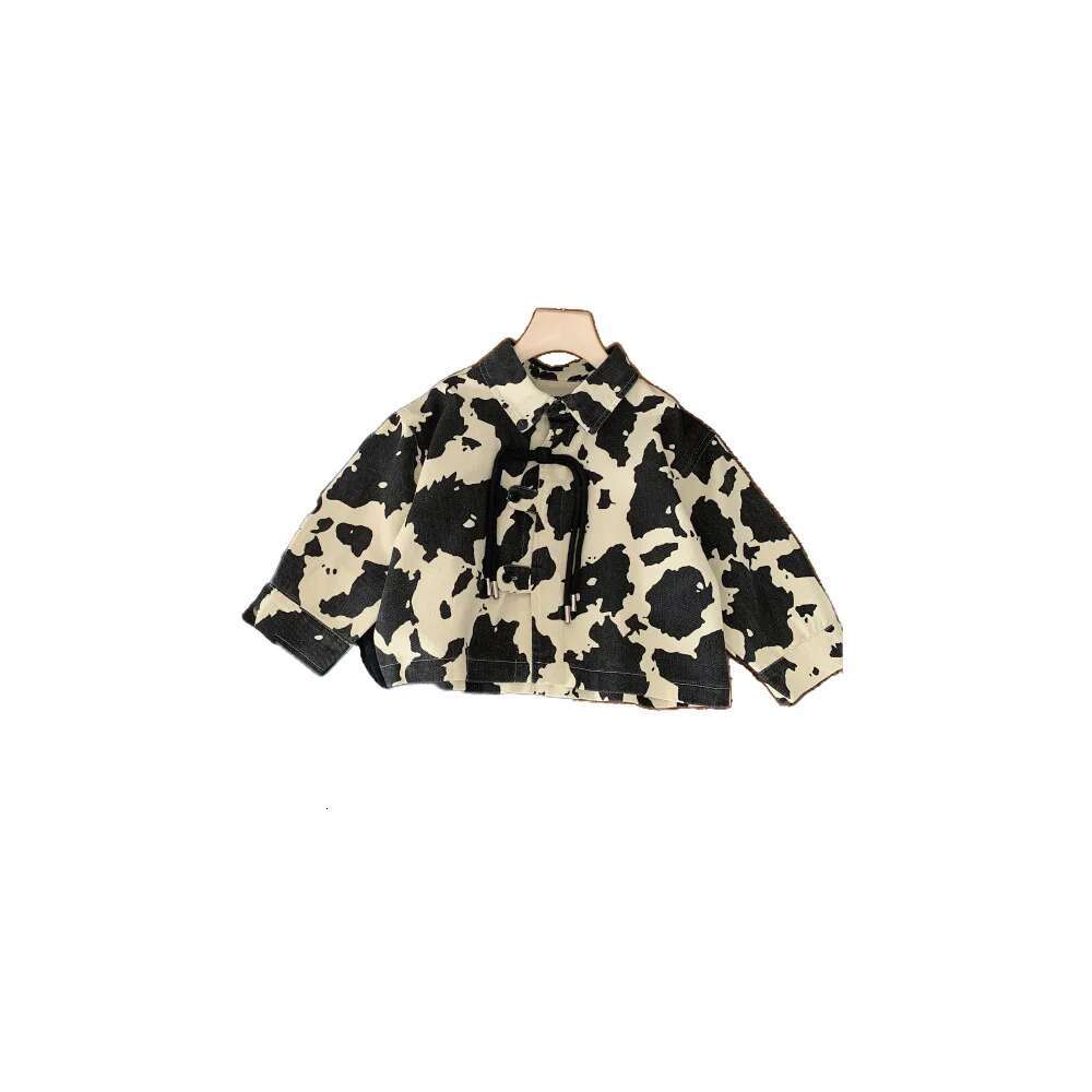 Ddmyshoesvip Spring Autumn Korean Children Boys Jackets Cotton Turn Down Collar Toddler Printed Spliced Baby Boy Outerwear Coat