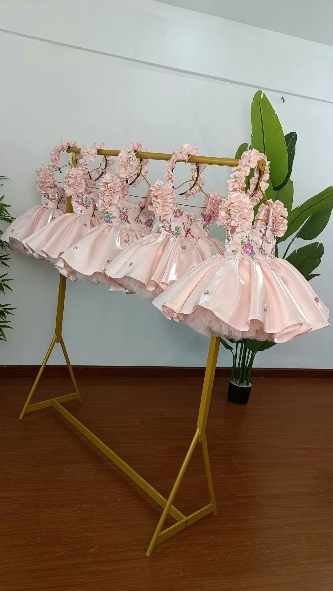 Baby Kids Princess Lace Satin Tulle Flower Girl Dress Children First Communion Dress Ball Gown Wedding Party Dress Birthday 250228