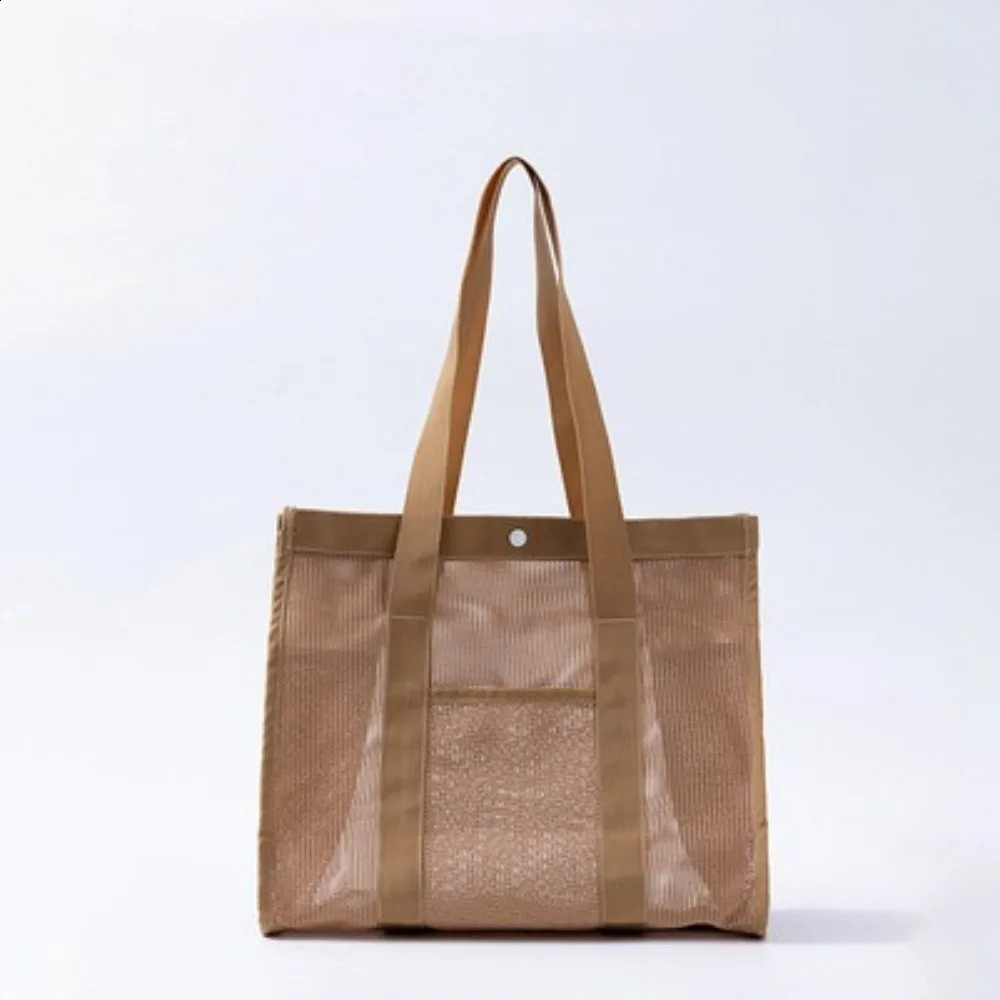 Large-Capacity Mesh Beach Bag Swimming Bag For Children Beach Toy Baskets Portable Travel Storage Wash Bag Quick Dry Tote 250305