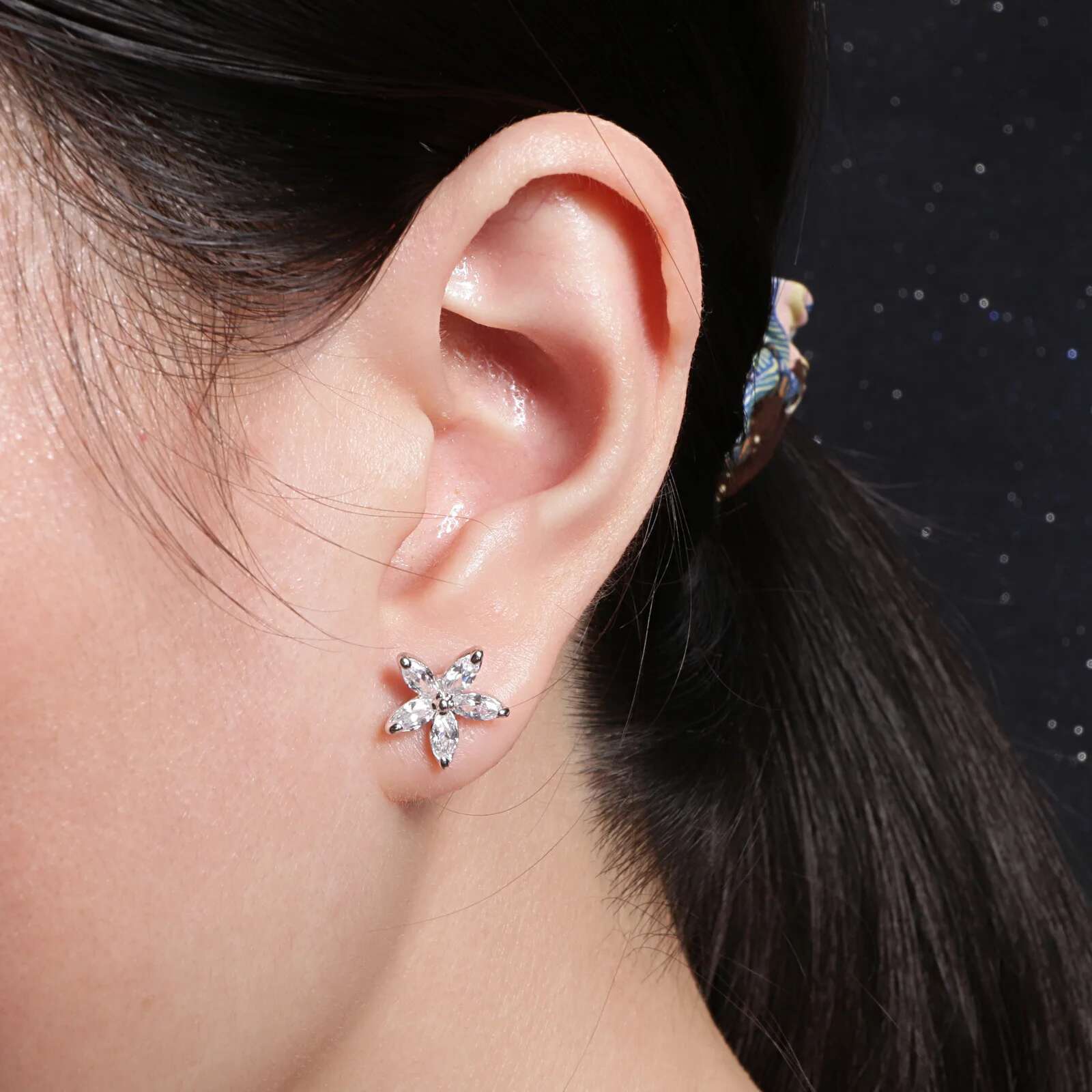 Engagement Wedding wer Crystal Stud Earrings Women Fashion Zircon Rose Gold Color Ear Jewelry for Bridal Female Gift E062