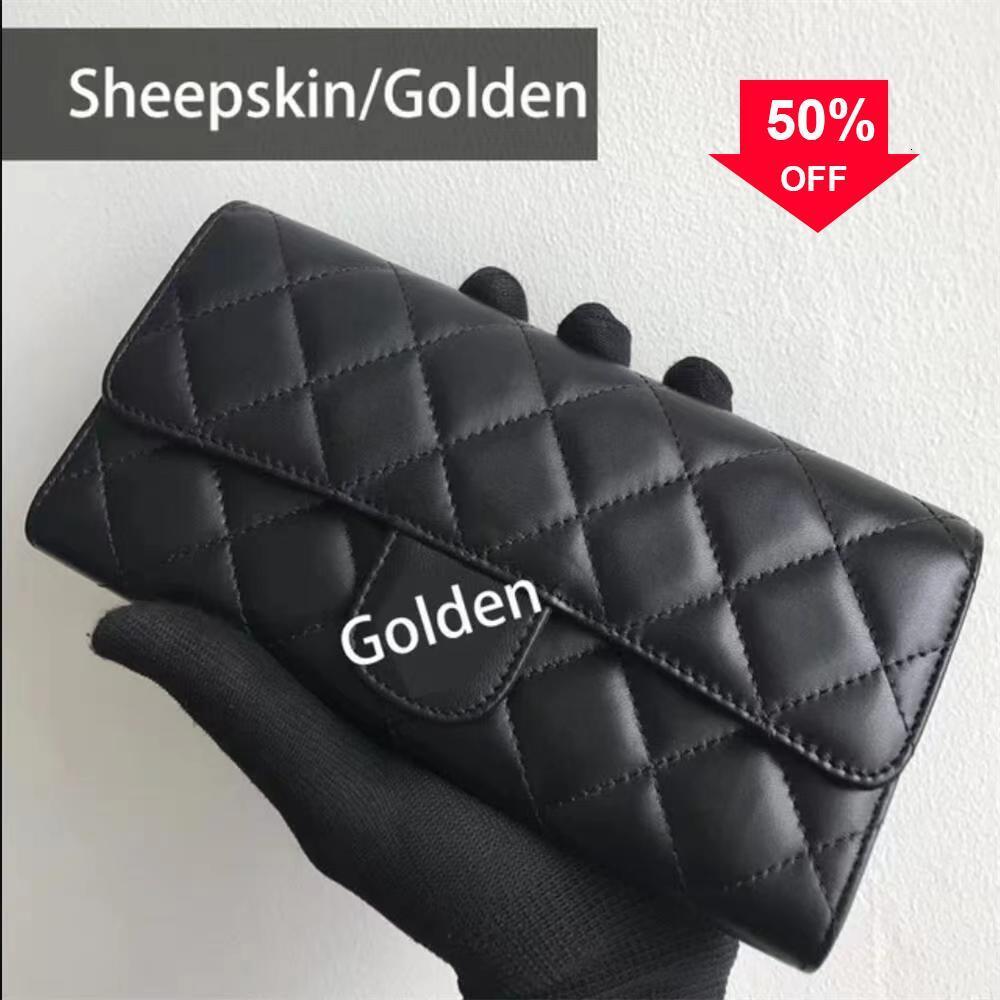 Wallet Designer Woman Small Wallet Card Holder Wallet Caviar Wallet Zipper Wallet Womens Leather Wallet Long Wallet Quilted Fashion Bag Caviar Clutch Bag 19cm