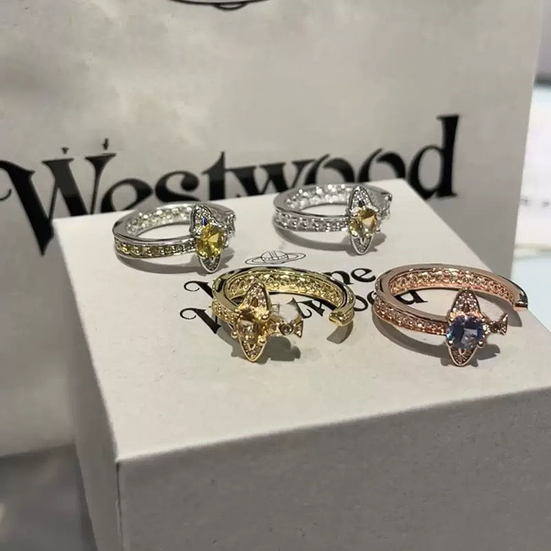 Designer Ring Full Diamond Design Saturn Zircon orbit Ring for Women and Men Half Open Adjustable Ring Wedding Party Jewelry Gift