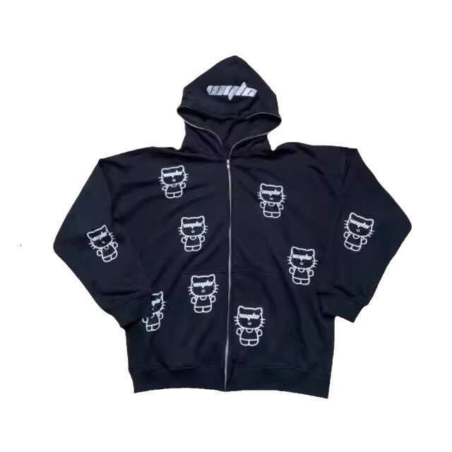 Letter printed trendy brand cardigan jacket with loose zipper hoodie for men and women's sweaters gift for man