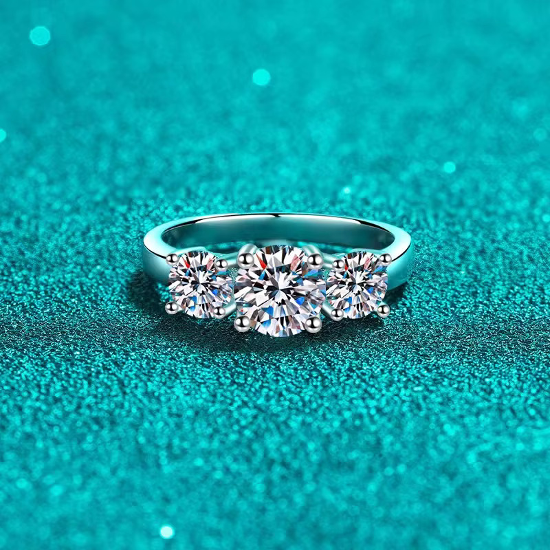 14k Real Solid Gold Jewelry Moissanite Stone Wedding Engagement Rings Luxury Gold Rings