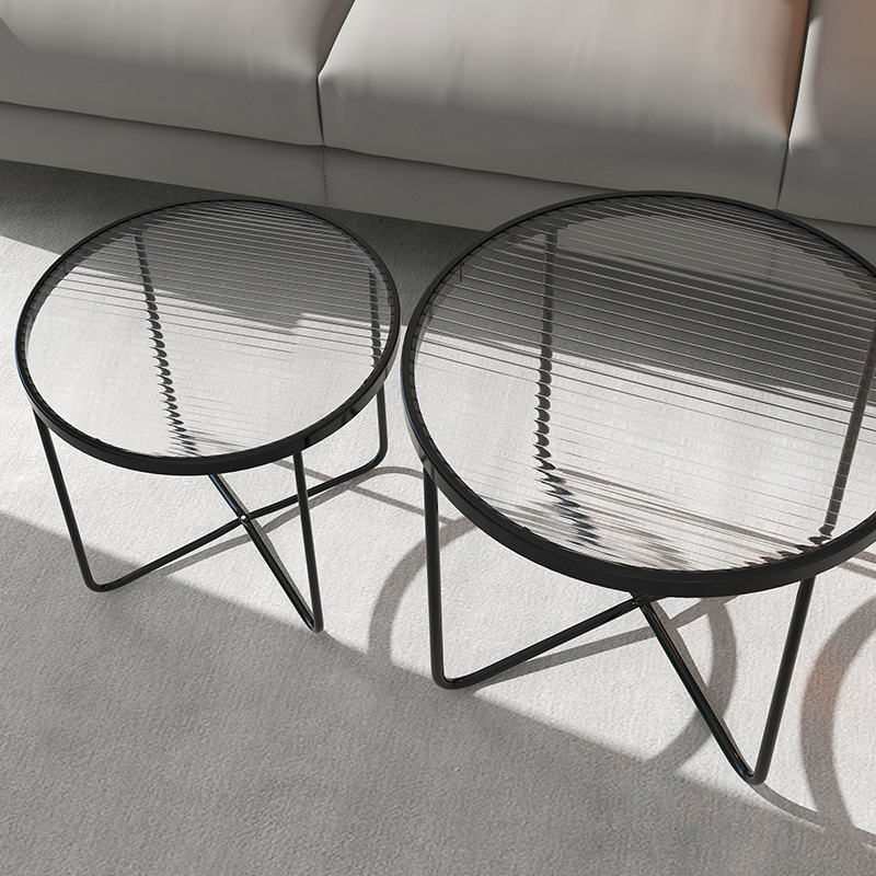 Sofa side table light luxury senior sense of small coffee table small round table net red ins coffee table iron balcony table